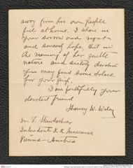 Nachlass Franz Steindachner, Brief von Harvey W. Wiley an Franz Steindachner (26.06.1905), Inv.Nr. 596.01, Seite 4